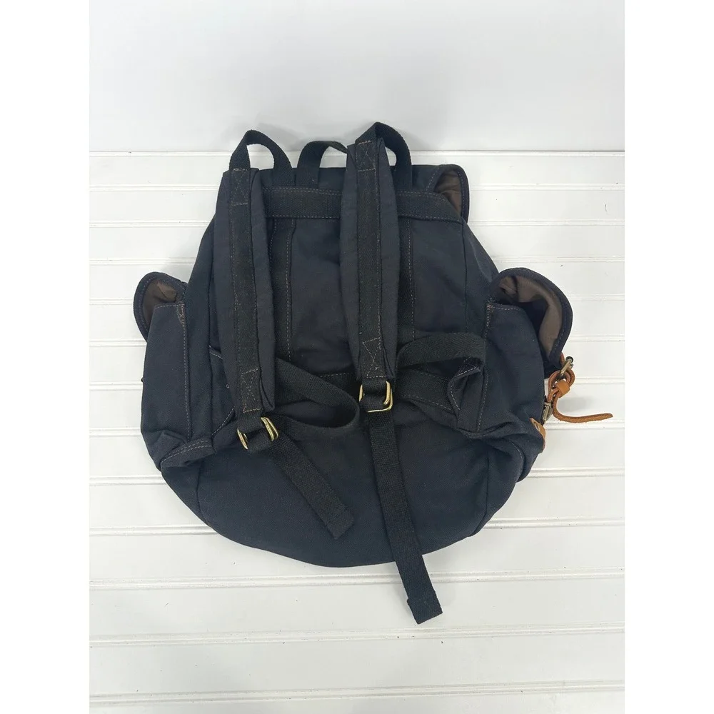 Outback Trading Co Canvas Overlander Satchel Backpack Rucksack Black Hiking Bag